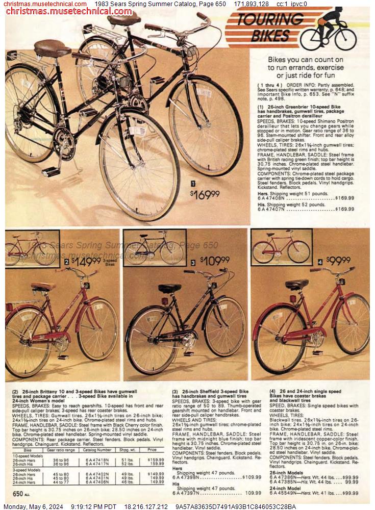1983 Sears Spring Summer Catalog, Page 650