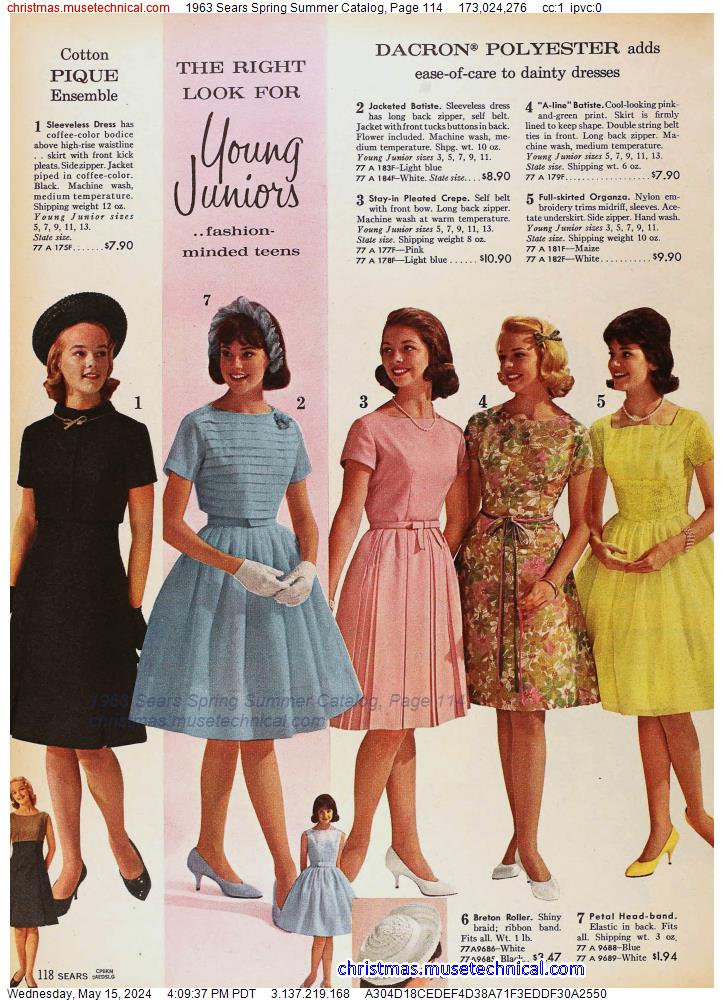 1963 Sears Spring Summer Catalog, Page 114