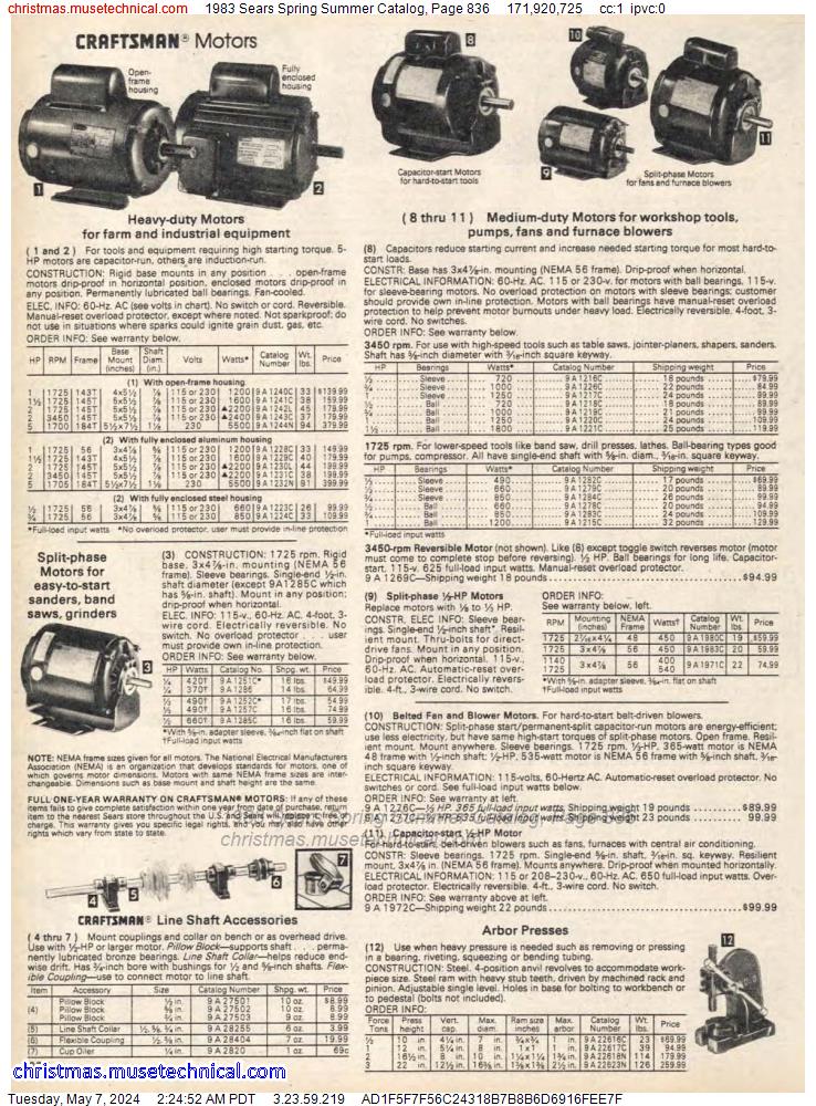 1983 Sears Spring Summer Catalog, Page 836