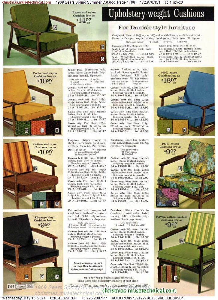 1969 Sears Spring Summer Catalog, Page 1498