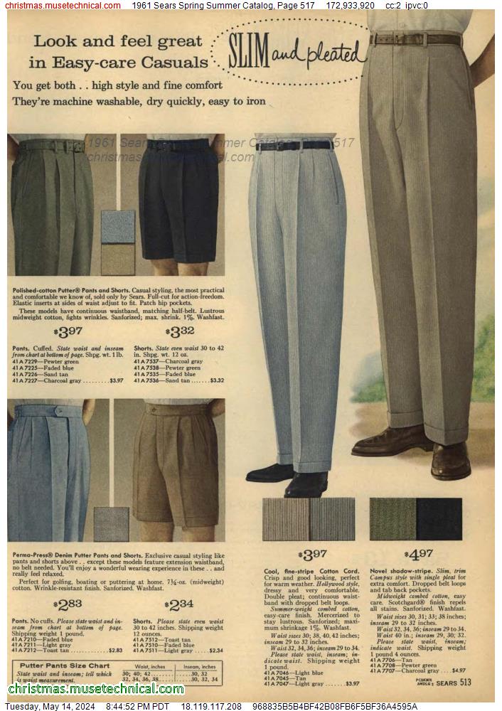 1961 Sears Spring Summer Catalog, Page 517