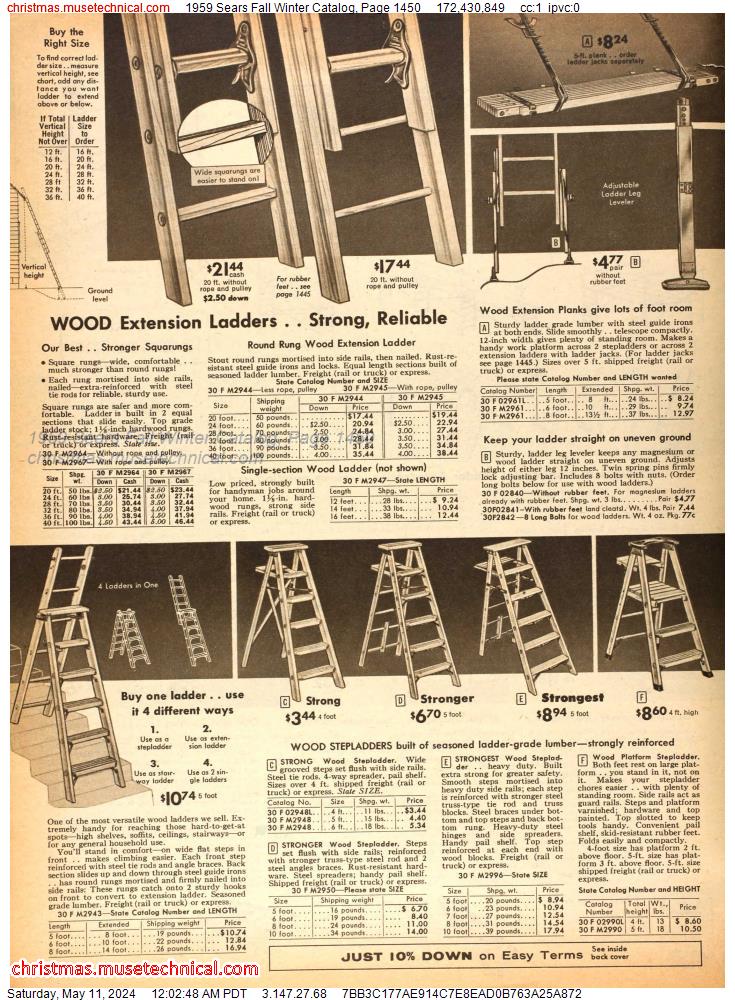 1959 Sears Fall Winter Catalog, Page 1450