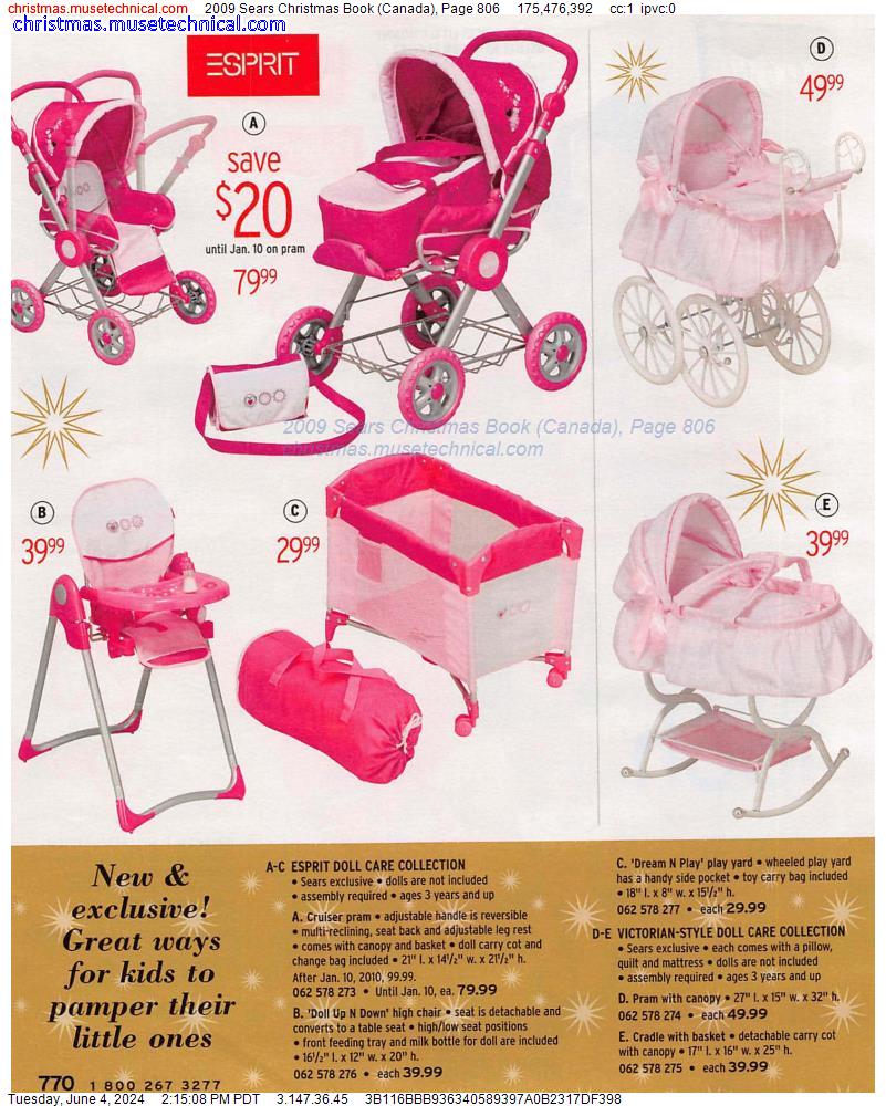 2009 Sears Christmas Book (Canada), Page 806