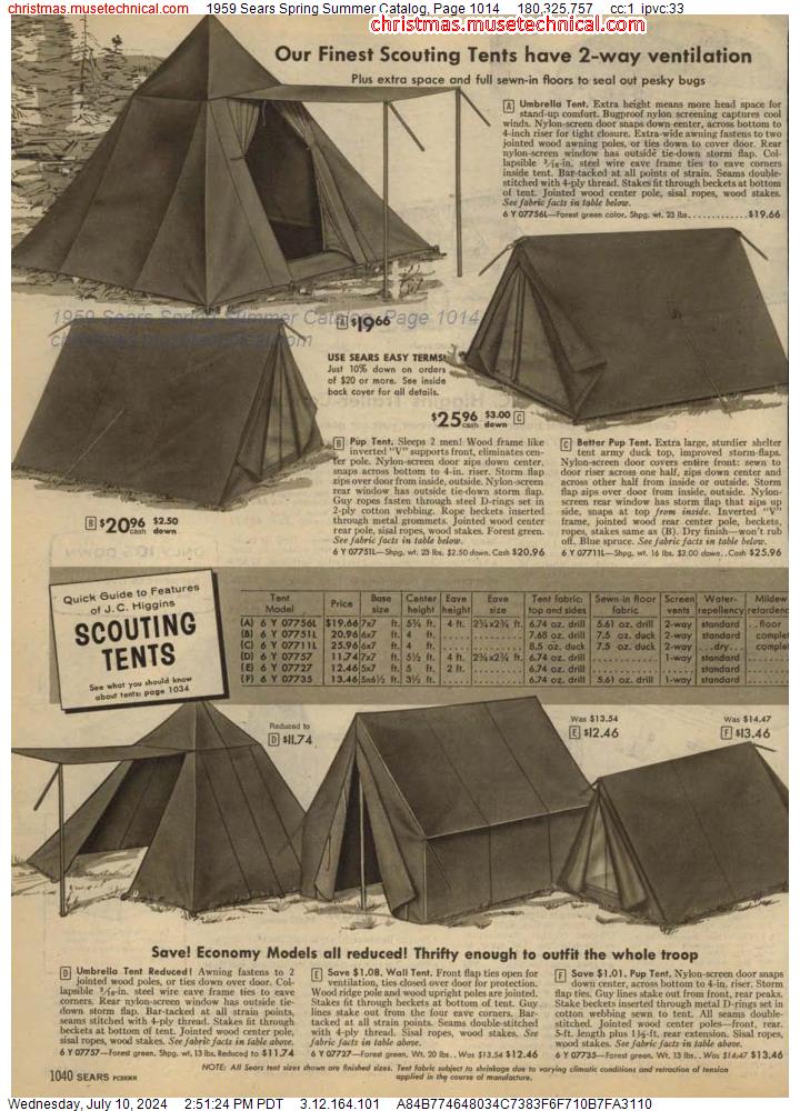 1959 Sears Spring Summer Catalog, Page 1014