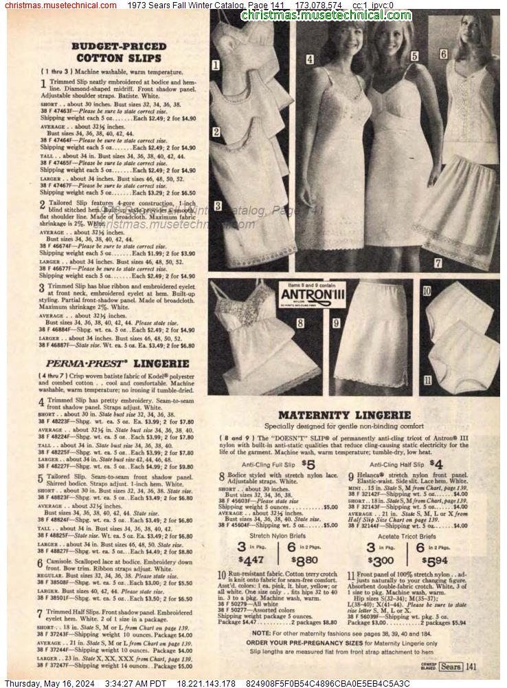 1973 Sears Fall Winter Catalog, Page 141