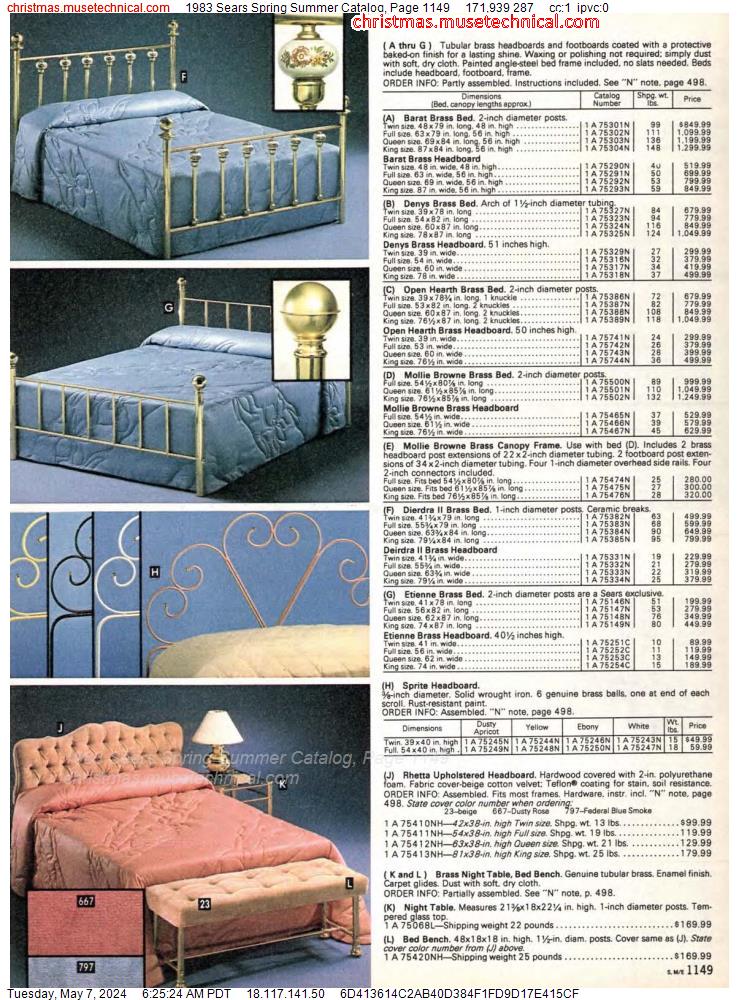 1983 Sears Spring Summer Catalog, Page 1149