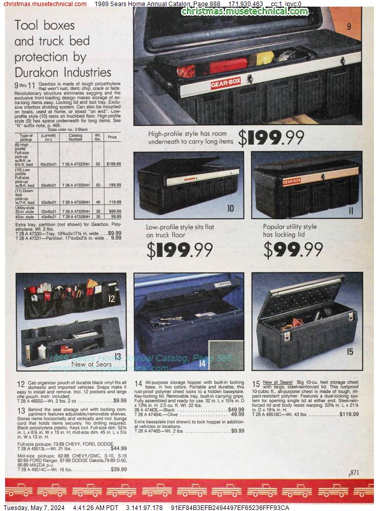 1989 Sears Home Annual Catalog, Page 888