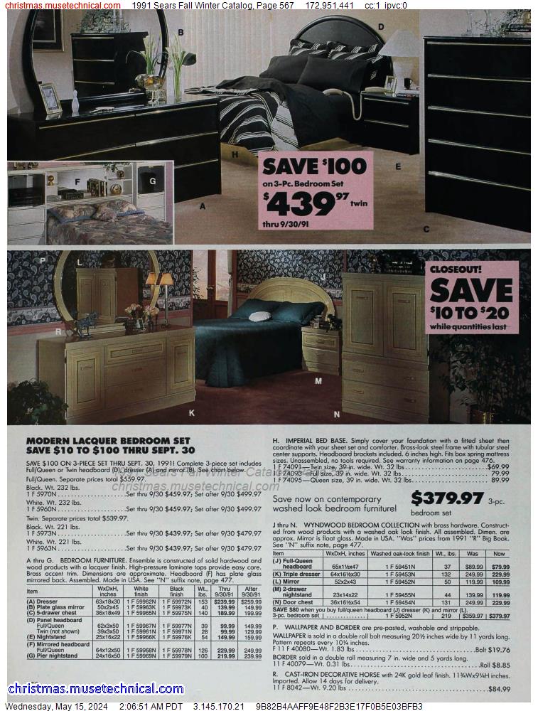 1991 Sears Fall Winter Catalog, Page 567
