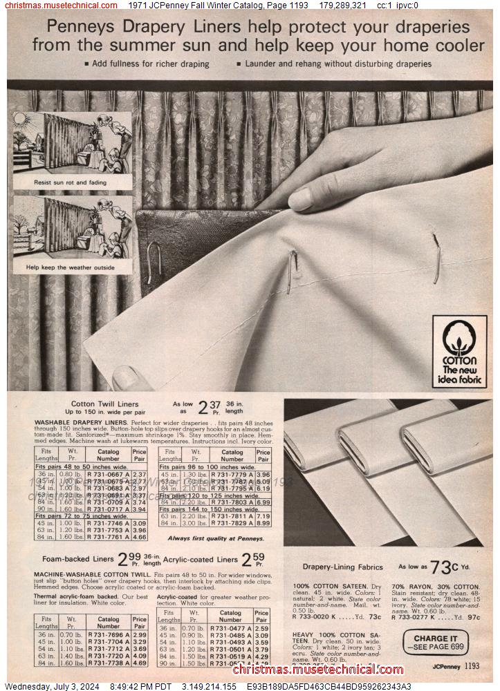 1971 JCPenney Fall Winter Catalog, Page 1193