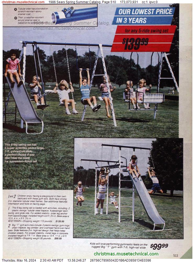 1986 Sears Spring Summer Catalog, Page 510