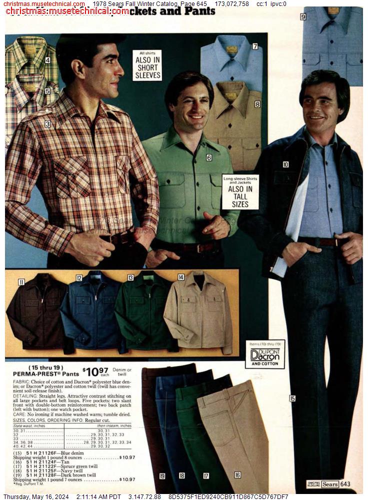 1978 Sears Fall Winter Catalog, Page 645