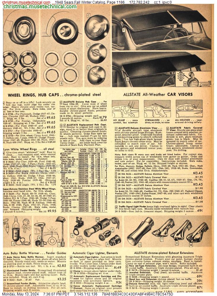 1948 Sears Fall Winter Catalog, Page 1186