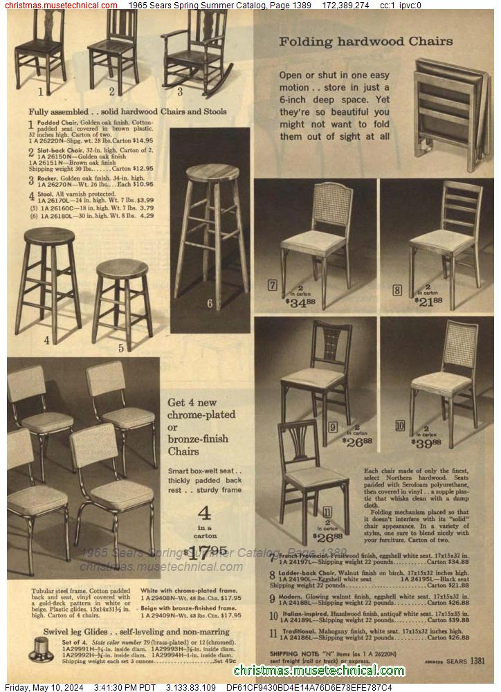 1965 Sears Spring Summer Catalog, Page 1389