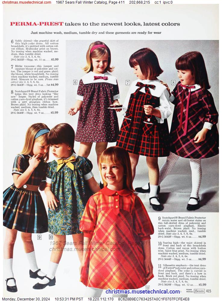 1967 Sears Fall Winter Catalog, Page 411