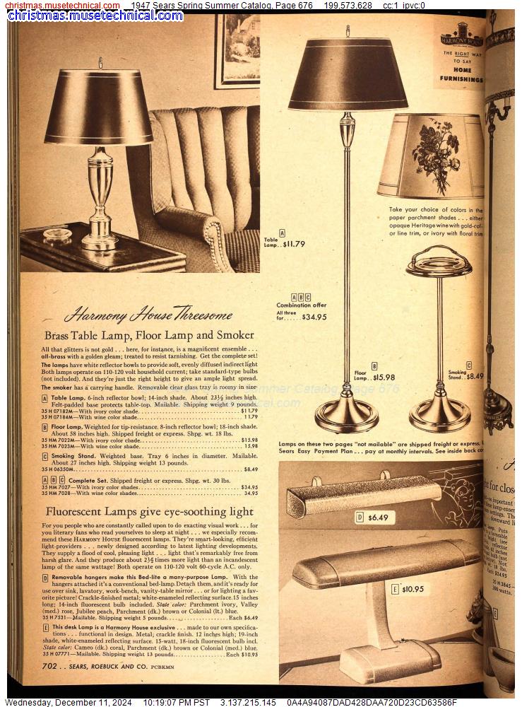 1947 Sears Spring Summer Catalog, Page 676