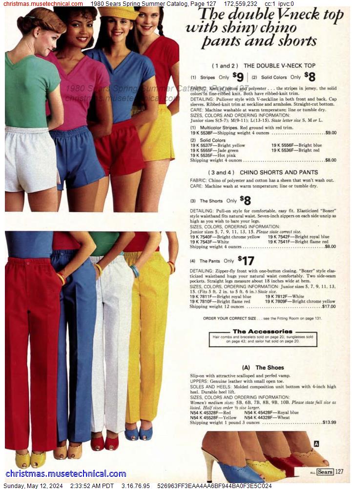 1980 Sears Spring Summer Catalog, Page 127