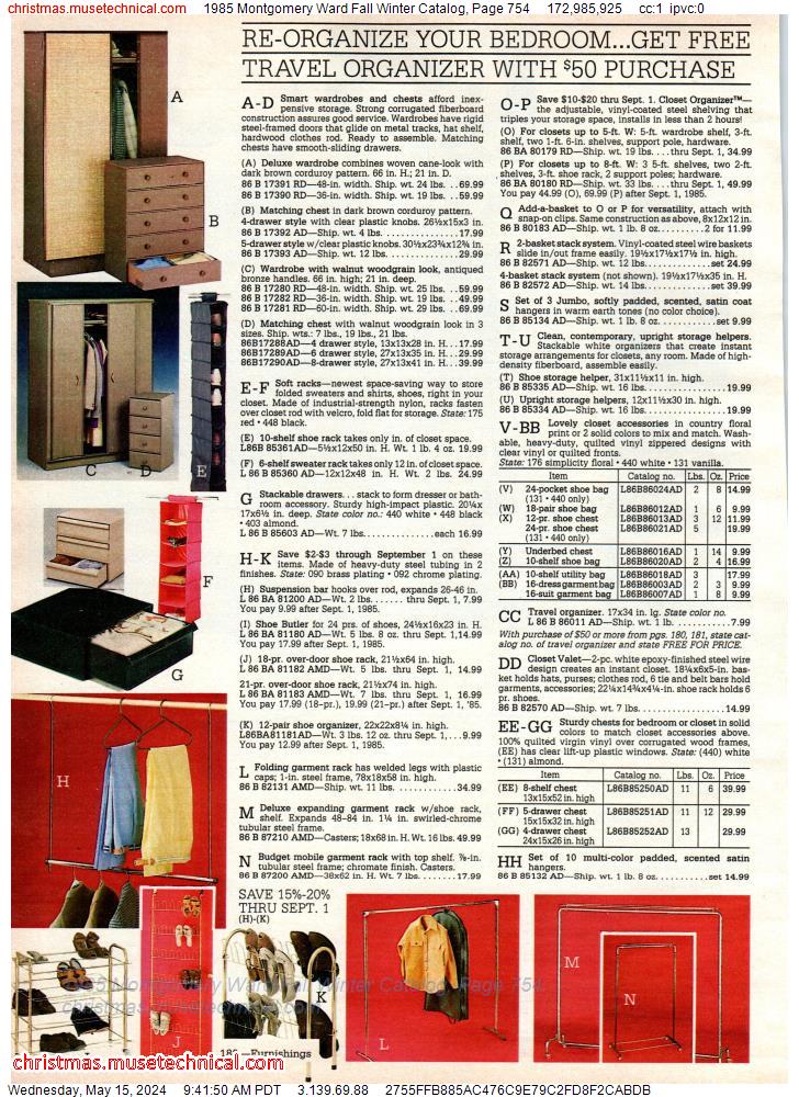 1985 Montgomery Ward Fall Winter Catalog, Page 754