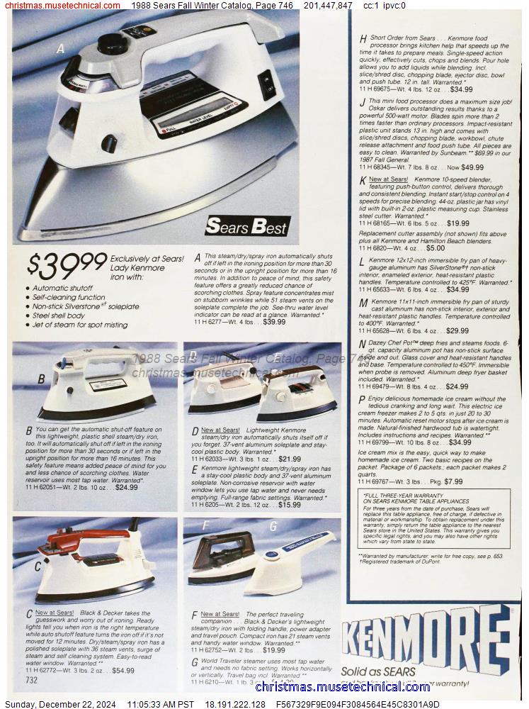 1988 Sears Fall Winter Catalog, Page 746