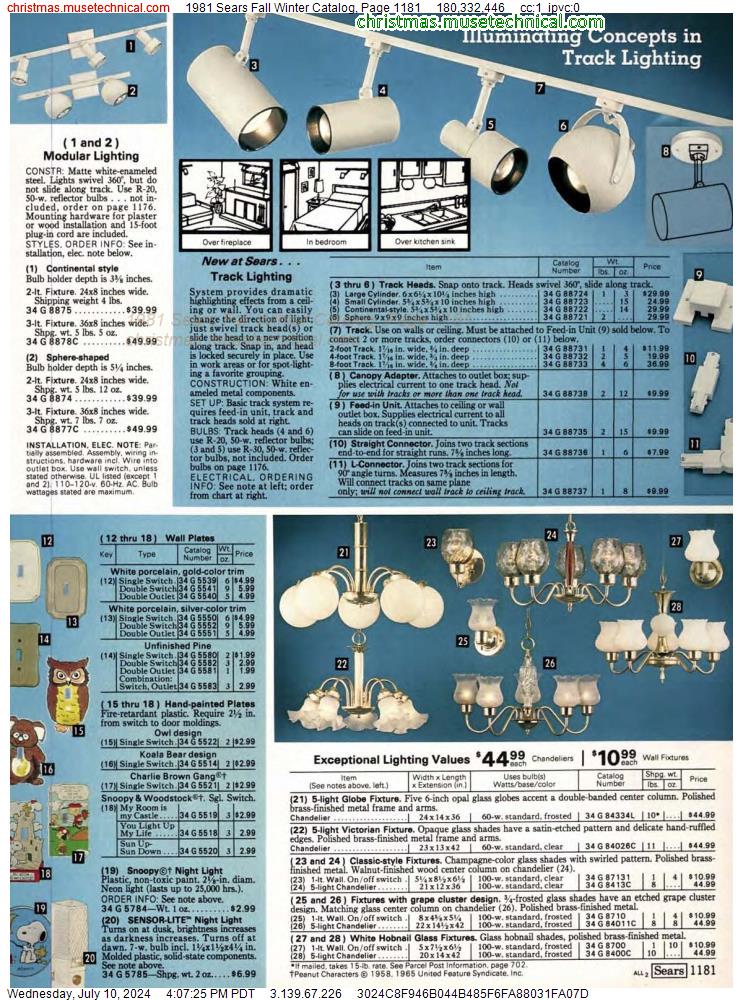 1981 Sears Fall Winter Catalog, Page 1181