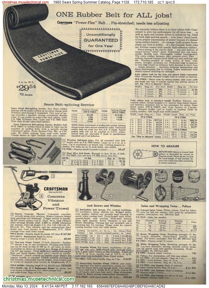 1960 Sears Spring Summer Catalog, Page 1128
