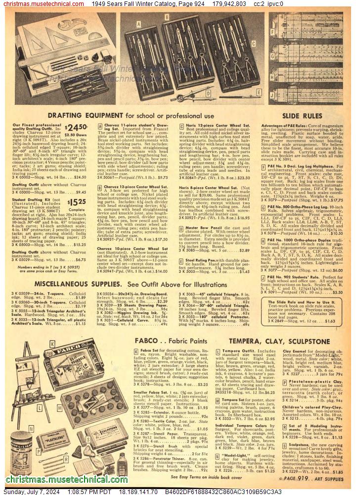 1949 Sears Fall Winter Catalog, Page 924