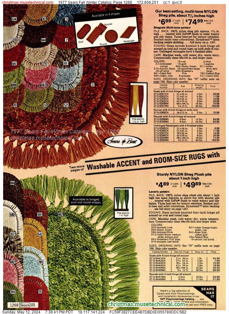 1977 Sears Fall Winter Catalog, Page 1268