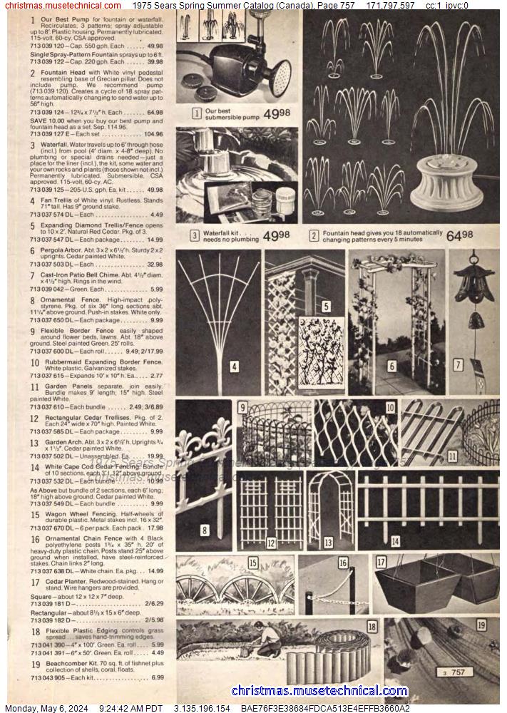 1975 Sears Spring Summer Catalog (Canada), Page 757