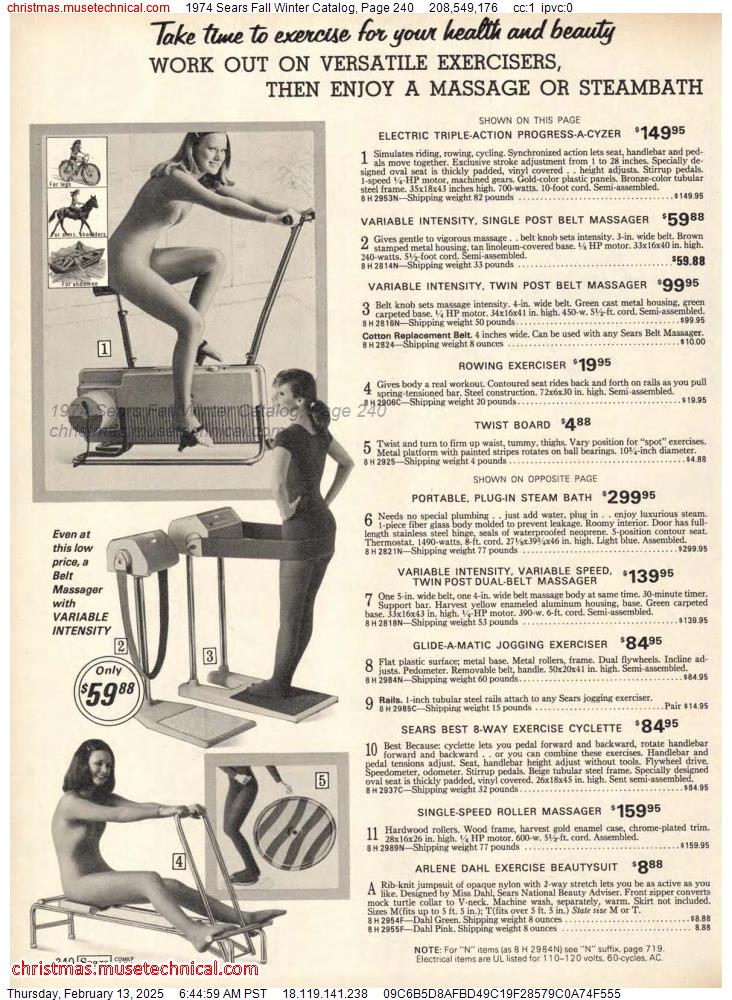 1974 Sears Fall Winter Catalog, Page 240