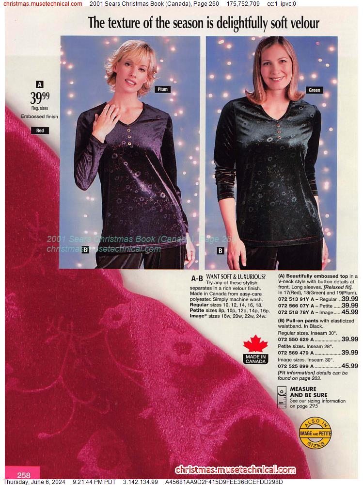 2001 Sears Christmas Book (Canada), Page 260