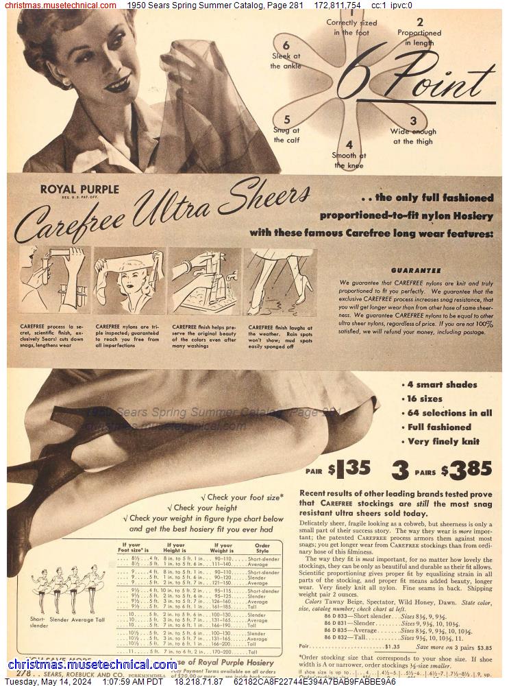 1950 Sears Spring Summer Catalog, Page 281