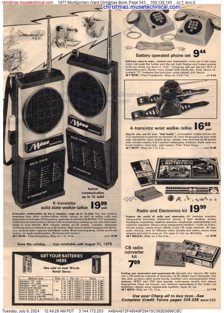1977 Montgomery Ward Christmas Book, Page 343