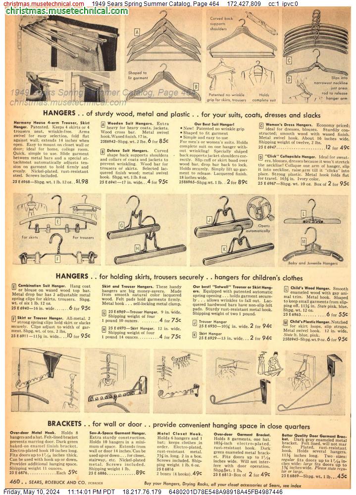 1949 Sears Spring Summer Catalog, Page 464