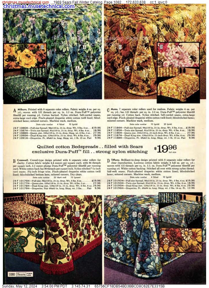 1969 Sears Fall Winter Catalog, Page 1082