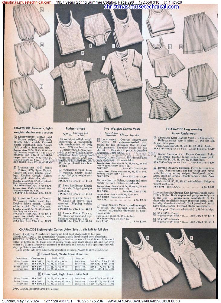 1957 Sears Spring Summer Catalog, Page 290