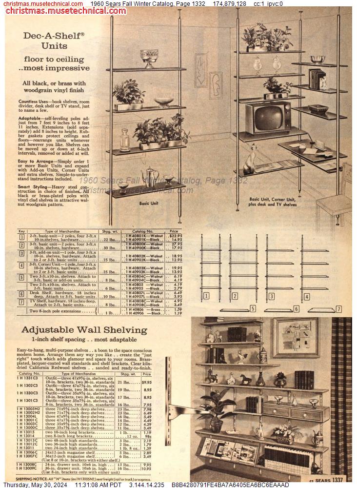 1960 Sears Fall Winter Catalog, Page 1332