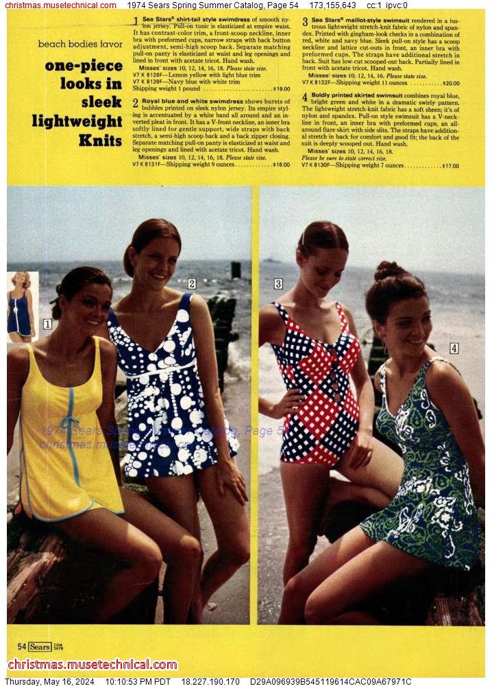 1974 Sears Spring Summer Catalog, Page 54