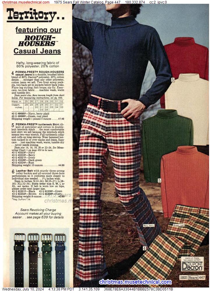 1975 Sears Fall Winter Catalog, Page 447