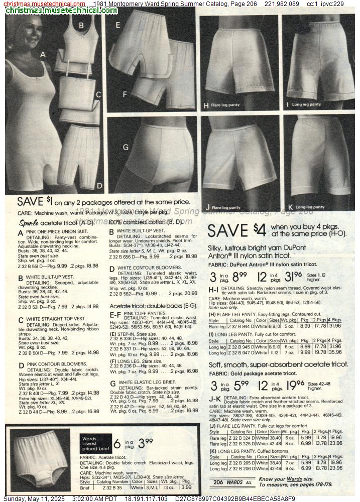 1981 Montgomery Ward Spring Summer Catalog, Page 206
