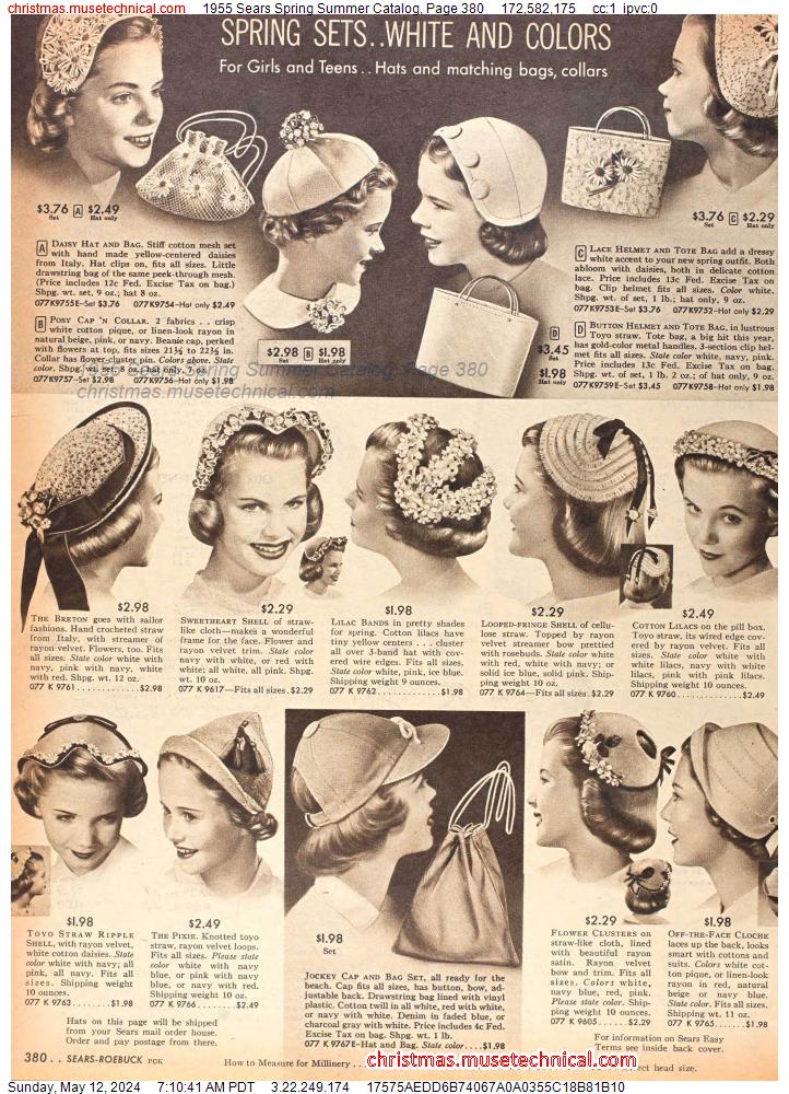 1955 Sears Spring Summer Catalog, Page 380