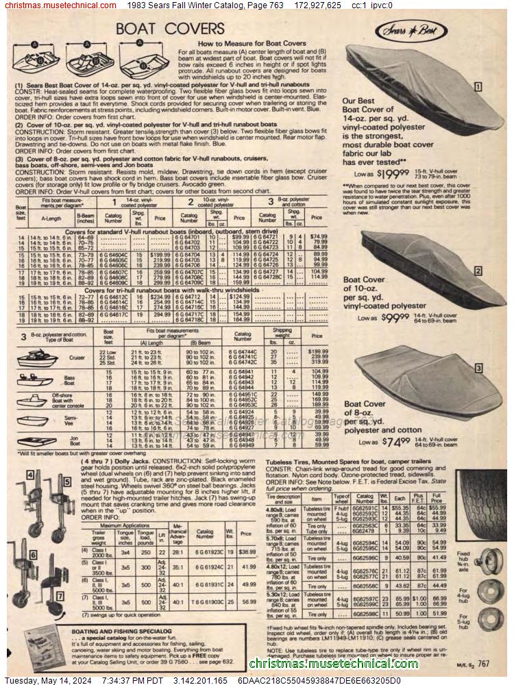 1983 Sears Fall Winter Catalog, Page 763