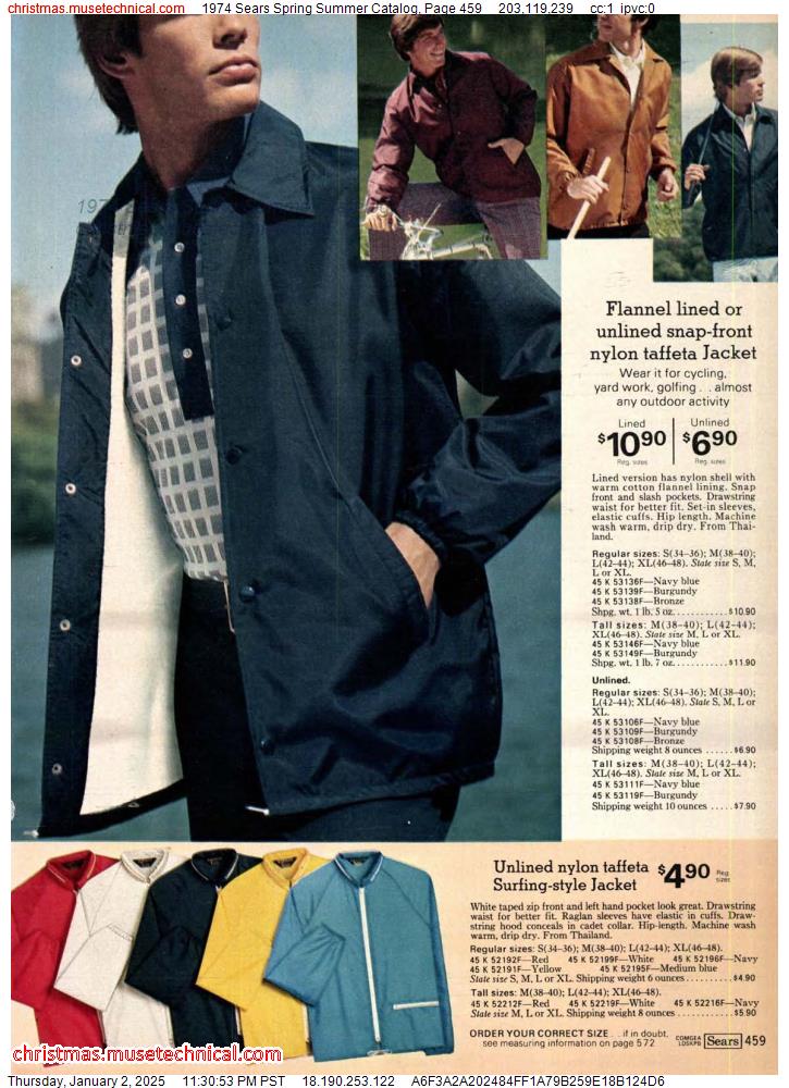 1974 Sears Spring Summer Catalog, Page 459