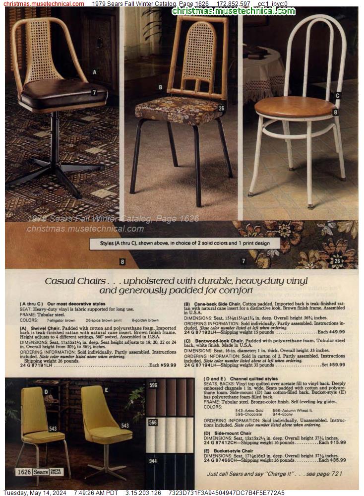 1979 Sears Fall Winter Catalog, Page 1626