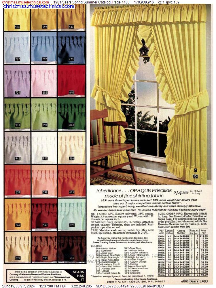 1981 Sears Spring Summer Catalog, Page 1483