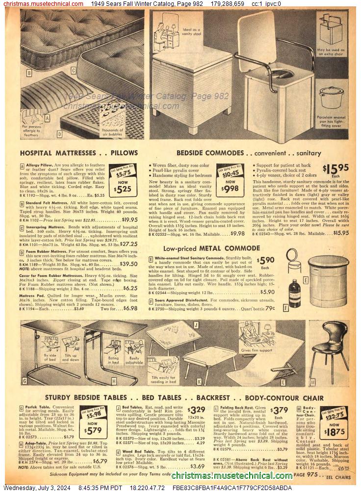 1949 Sears Fall Winter Catalog, Page 982