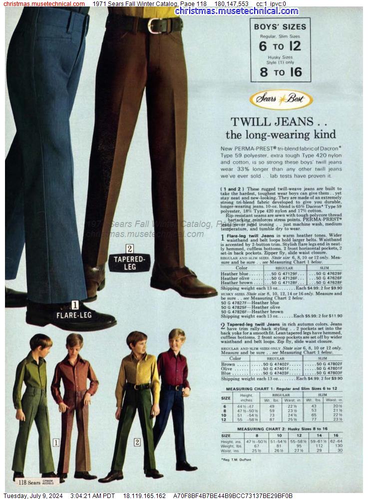 1971 Sears Fall Winter Catalog, Page 118