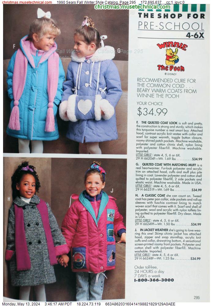 1990 Sears Fall Winter Style Catalog, Page 295