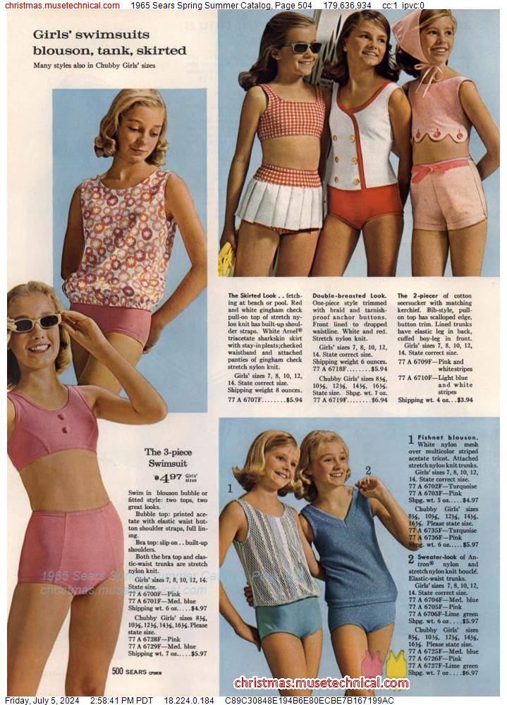 1965 Sears Spring Summer Catalog, Page 504
