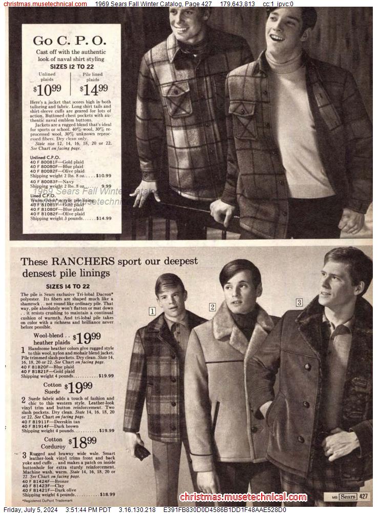 1969 Sears Fall Winter Catalog, Page 427