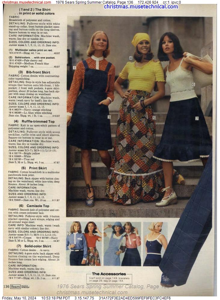 1976 Sears Spring Summer Catalog, Page 136