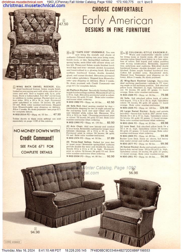 1963 JCPenney Fall Winter Catalog, Page 1092